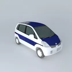 2001 Nissan Moco Suzuki MR Wagon, solar electric conversion Free 3D model