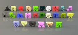 3D Letters For animations and Cartoon film and different Graphic 3D model