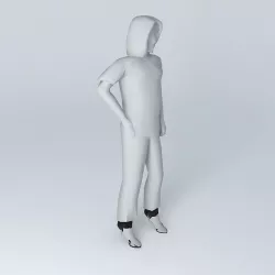 3d woman standing Free 3D model