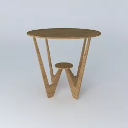 50s side table mesa de canto 50s Free 3D model