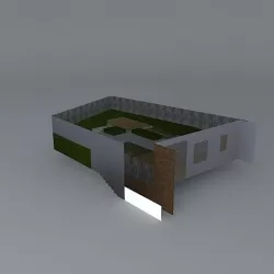A contemporary garden design  Free 3D model