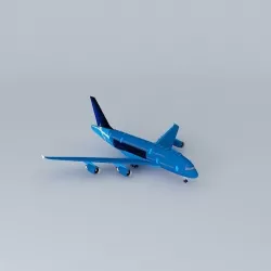 A380 800 AAO with interior Free 3D model