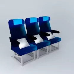 Aircraft seats Free 3D model