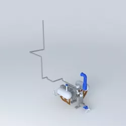 ARGONAUTIX marine details Diesel gearbox and propeller Free 3D model