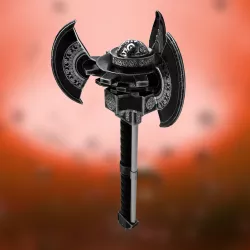 Axe Steel Scratched Black 3D model Low-poly  3D model