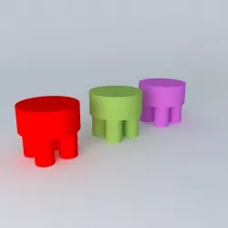 banquetas plasticas plastic stools Free 3D model