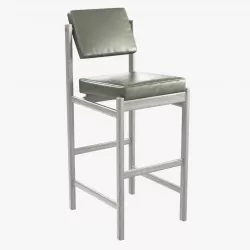 Basic Pivot Back Bar Stool in Bleached Walnut by Thomas Hayes  3D model