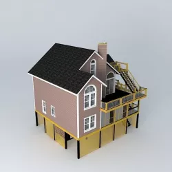 Beach House Free 3D model