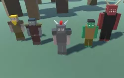 Blocky Customizable Characters - Minecraft Style Low-poly  3D model