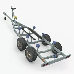 Boat Trailer Low-poly  3D model