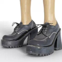 Boot Black Leather Women Clothing Footwear Low-poly  3D model