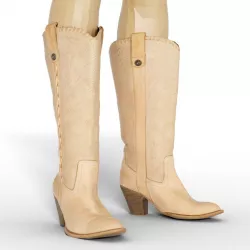 Boot Decorated Light Pink Women Footwear Low-poly  3D model