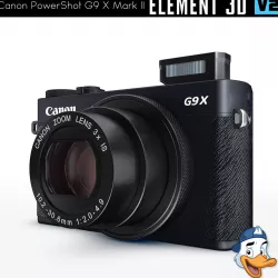 Canon PowerShot G9 X Mark II for Element 3D 3D model