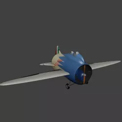 Caproni Stipa Free low-poly  3D model