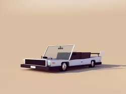 Cartoon Low Poly Cabriolet Low-poly  3D model