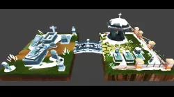 Cemetery Toon Kit Low-poly  3D model