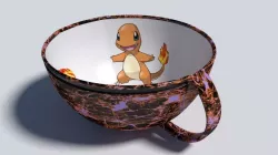  Charmnder evolution pokemon cup Low-poly  3D model
