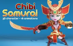 Chibi Samurai Low-poly  3D model