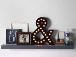 Composition of Ampersand Marquee Light Frames and Books 3D model