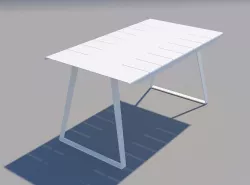 Copenhagen dining table Cane-line design by Strand and Hvass Low-poly  3D model