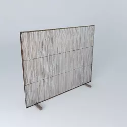 Crate and Barrel Antiqued Brass Fireplace Screen Free 3D model