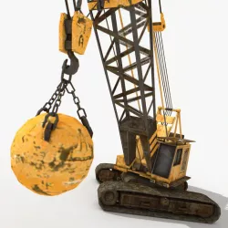 Crawler Crane Low-poly  3D model