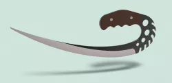 Custom fantasy knife by Barry Gallagher Free 3D model