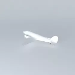 DC 3 at LAX Free 3D model