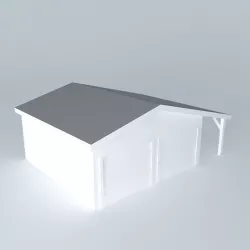 Decochalet 2015 Garage double avec bucher 180 Free 3D model