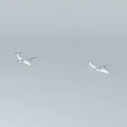 DeHavilland DHC-8-300/Dash-8 Template Free 3D model