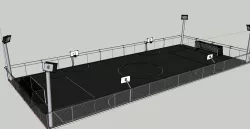 Detaild SketchUp Model of a Play Court Free 3D model