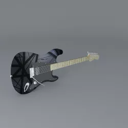 Eddie Van Halens Frankenstrat guitar Free 3D model