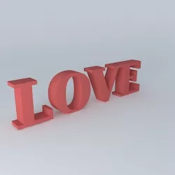 escultura LOVE LOVE sculpture Free 3D model