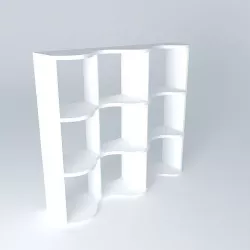 estante wave wave bookshelf Free 3D model