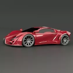 Exona supercar concept  3D model