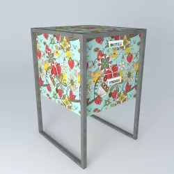 female created dumb girly bedside table Free 3D model