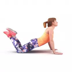 Fitness Woman Stretching Low-poly  3D model