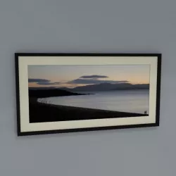 Framed Scottish photograph Mull of Kintyre w100cm Low-poly 3D model