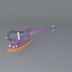 Futuristic Axe guitar Free 3D model
