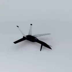 Futuristic jet plane Free 3D model