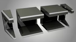 Game Modular Scifi Table Standing Desk Briefing Room Laboratory Low-poly  3D model