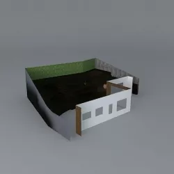 Garden design steep slope Free 3D model