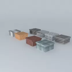garnish boxes boxes decorative object Free 3D model