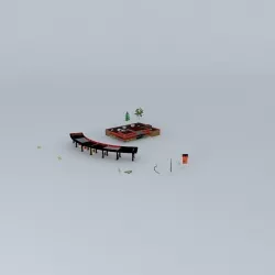Gas Station Free 3D model