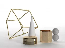 Geometric Decor Sculptures Set 3D model