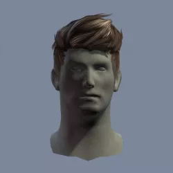 hair man 1 Low-poly  3D model