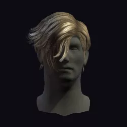 hair man 6 Low-poly  3D model