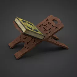 Holy Book Reading Table  with Extra LowPoly version Low-poly  3D model