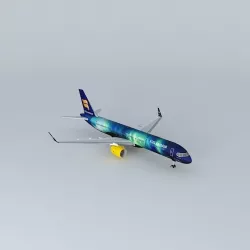 Icelandair Boeing 757  200W Hekla Aurora Free 3D model
