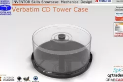 Inventor Skills - Verbatim CD Tower Case Free 3D model
